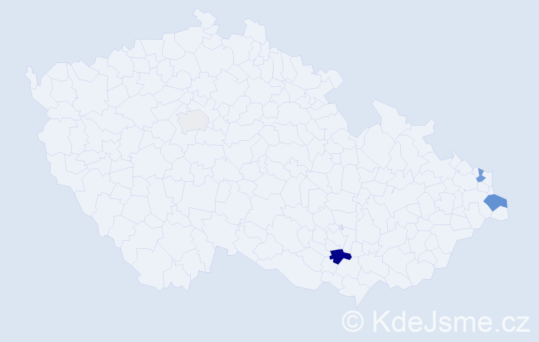 Příjmení: 'Barnovský', počet výskytů 10 v celé ČR