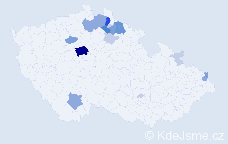 Příjmení: 'Pluchová', počet výskytů 52 v celé ČR