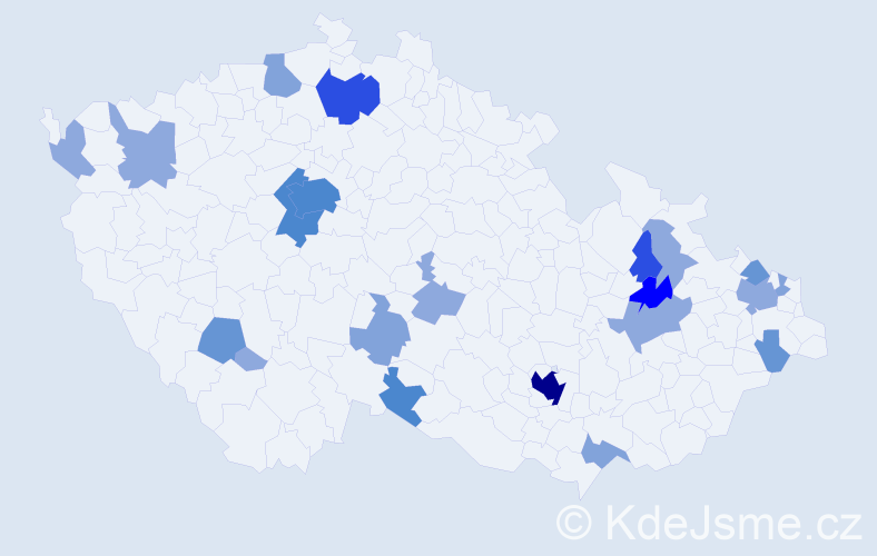 Příjmení: 'Fajnorová', počet výskytů 60 v celé ČR