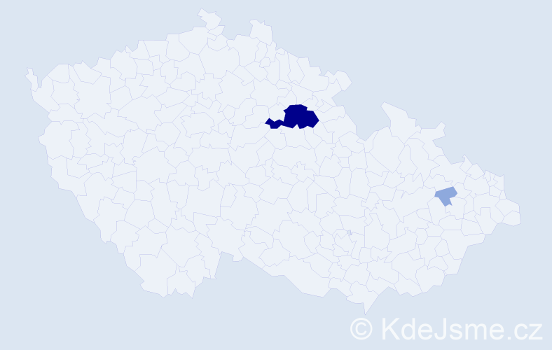 Příjmení: 'Bősová', počet výskytů 7 v celé ČR