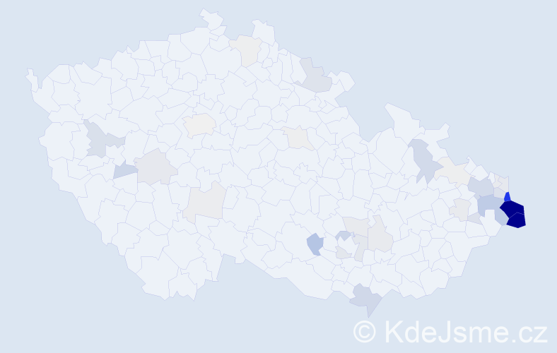 Příjmení: 'Rusnok', počet výskytů 183 v celé ČR