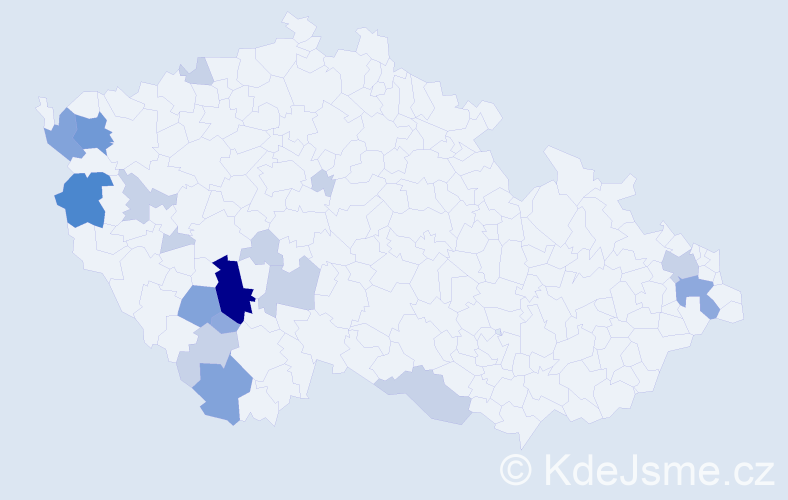 Příjmení: 'Brožáková', počet výskytů 44 v celé ČR