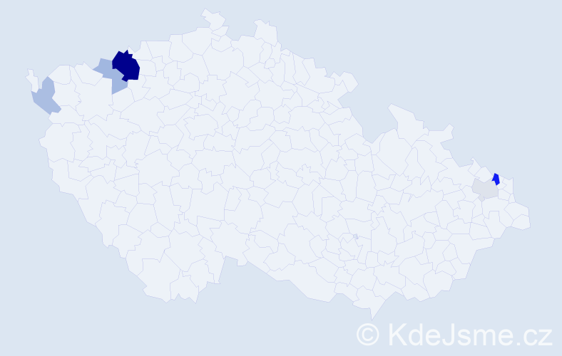 Příjmení: 'Bukovický', počet výskytů 16 v celé ČR