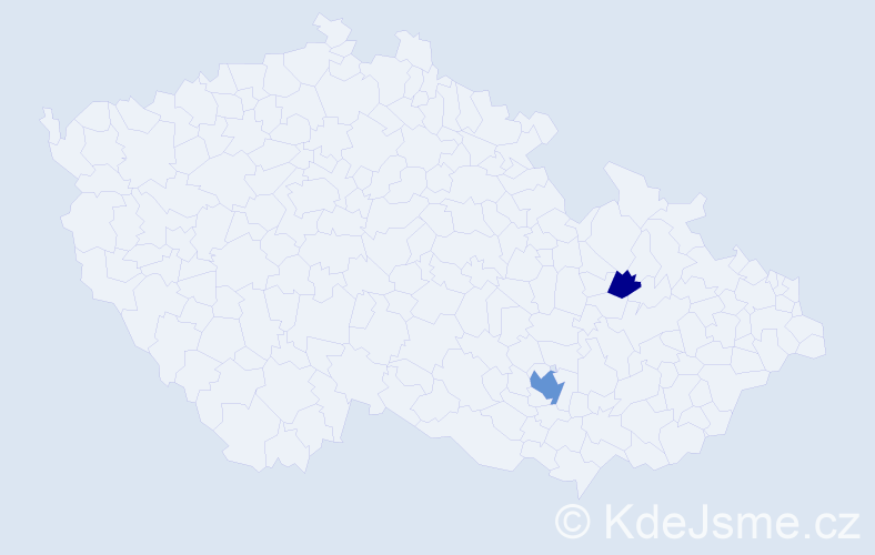 Příjmení: 'Höcher', počet výskytů 5 v celé ČR