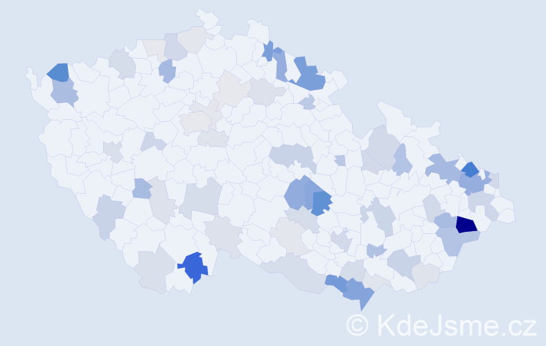 Příjmení: 'Hofer', počet výskytů 177 v celé ČR