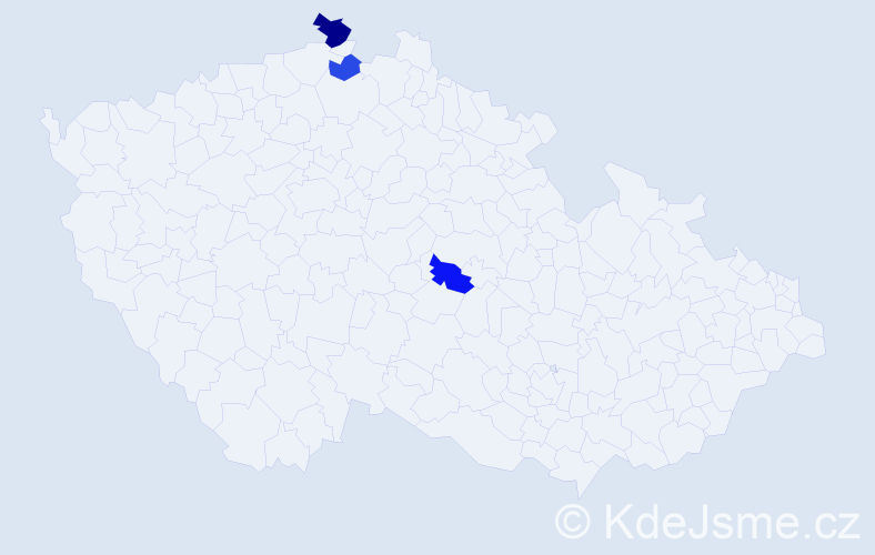 Příjmení: 'Tabi', počet výskytů 4 v celé ČR