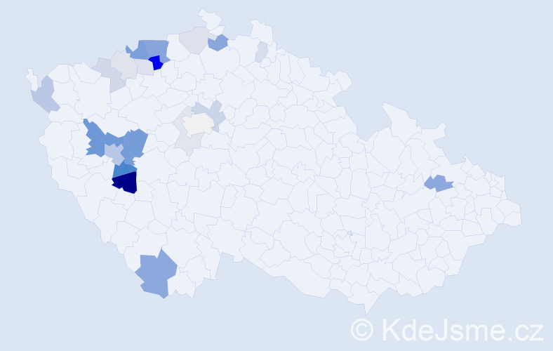 Příjmení: 'Brudnová', počet výskytů 56 v celé ČR