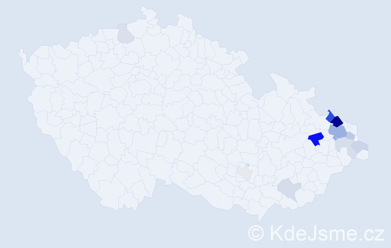 Příjmení: 'Kroker', počet výskytů 30 v celé ČR