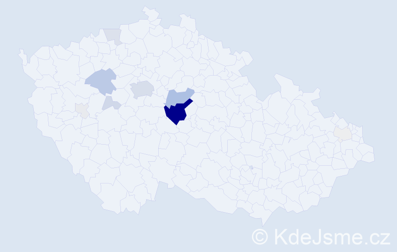 Příjmení: 'Zouplnová', počet výskytů 55 v celé ČR