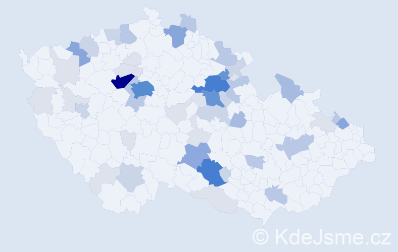 Příjmení: 'Velcová', počet výskytů 178 v celé ČR