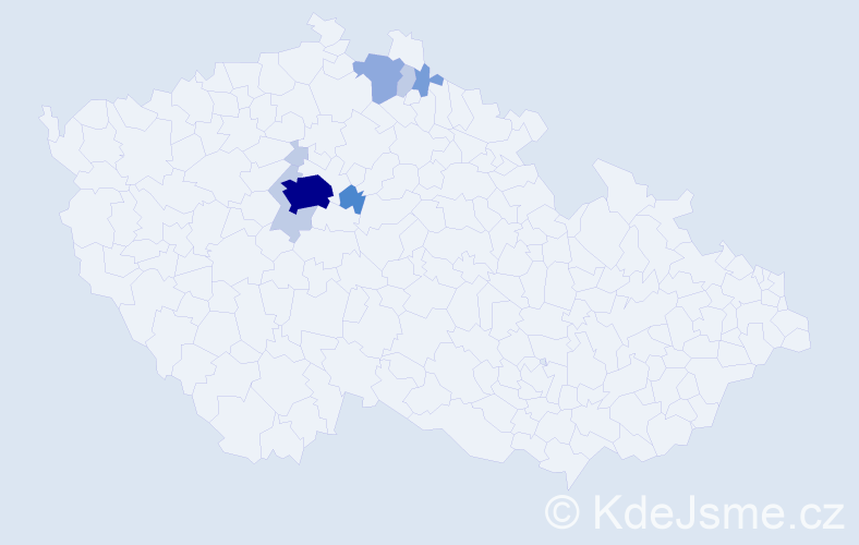 Příjmení: 'Poseltová', počet výskytů 23 v celé ČR