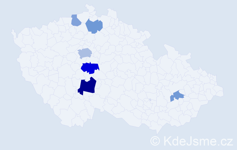 Příjmení: 'Nebušková', počet výskytů 12 v celé ČR