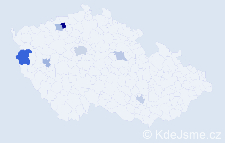 Příjmení: 'Simeonovová', počet výskytů 15 v celé ČR