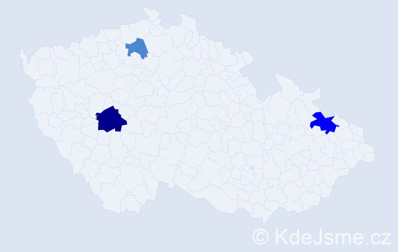 Příjmení: 'Gulejová', počet výskytů 6 v celé ČR
