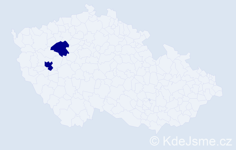 Příjmení: 'Veklinec', počet výskytů 2 v celé ČR