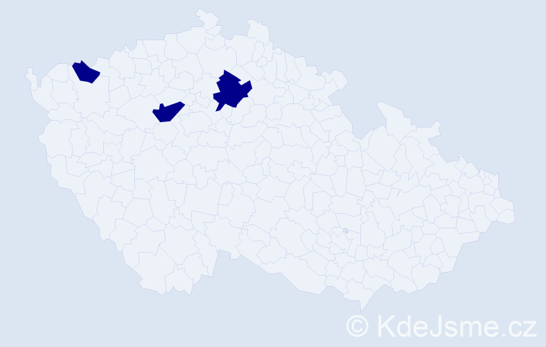 Příjmení: 'Tretinárová', počet výskytů 3 v celé ČR
