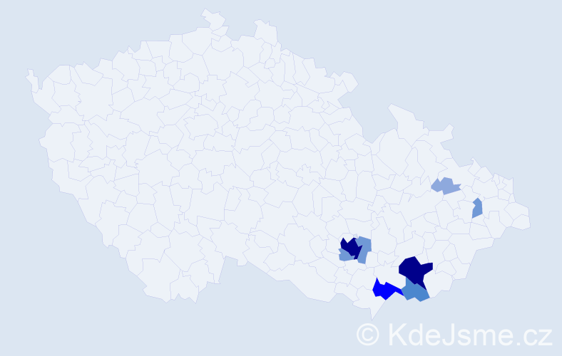 Příjmení: 'Herůdková', počet výskytů 24 v celé ČR