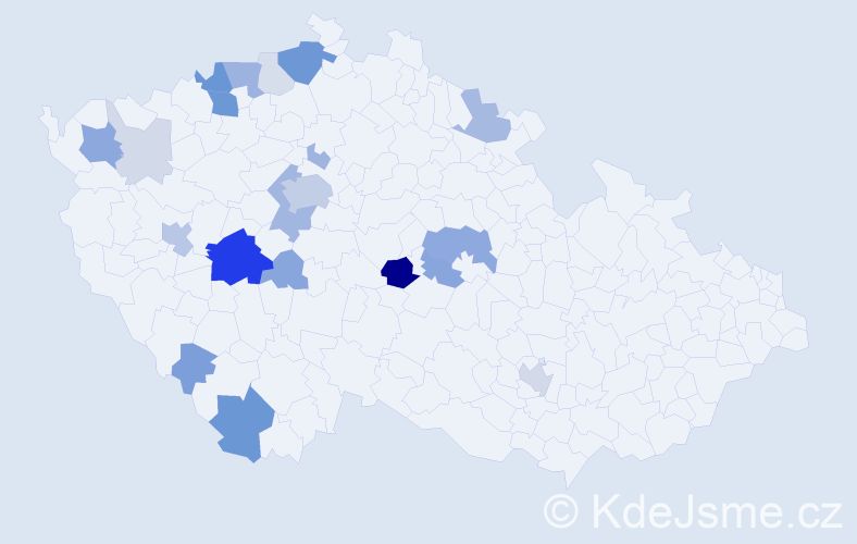 Příjmení: 'Feltová', počet výskytů 68 v celé ČR