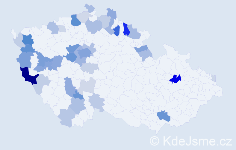 Příjmení: 'Pauer', počet výskytů 131 v celé ČR