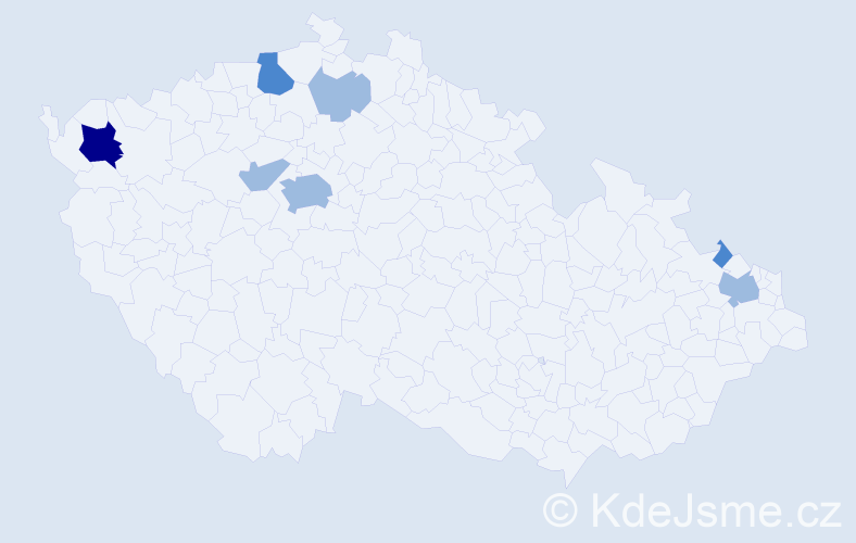 Příjmení: 'Tamajková', počet výskytů 12 v celé ČR
