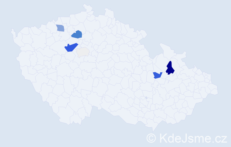 Příjmení: 'Bakalár', počet výskytů 22 v celé ČR
