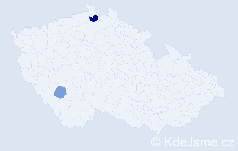 Příjmení: 'Michvot', počet výskytů 3 v celé ČR