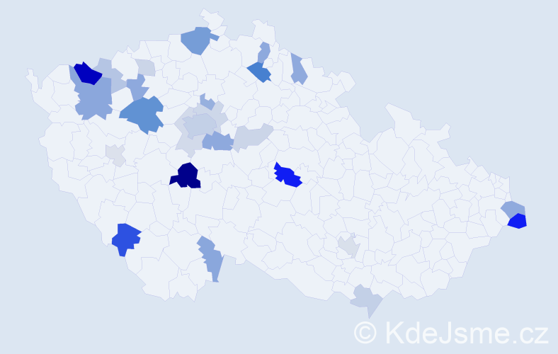 Příjmení: 'Kottek', počet výskytů 61 v celé ČR