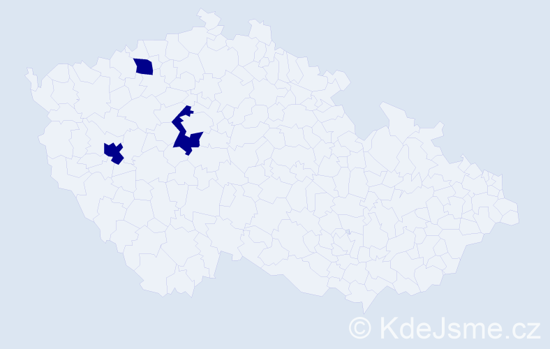 Příjmení: 'Fehr', počet výskytů 3 v celé ČR