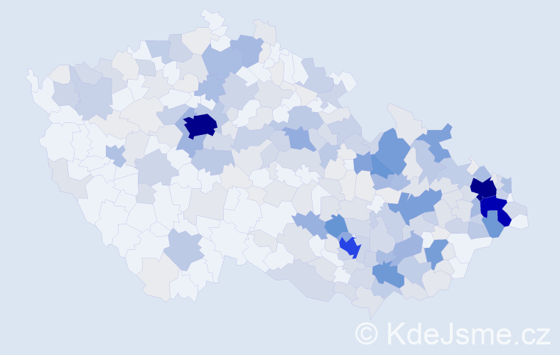 Příjmení: 'Merta', počet výskytů 1161 v celé ČR