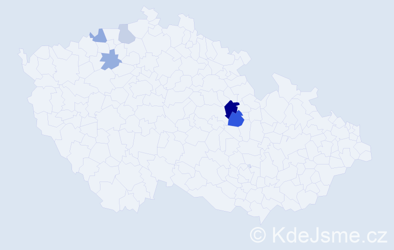 Příjmení: 'Mudrich', počet výskytů 9 v celé ČR