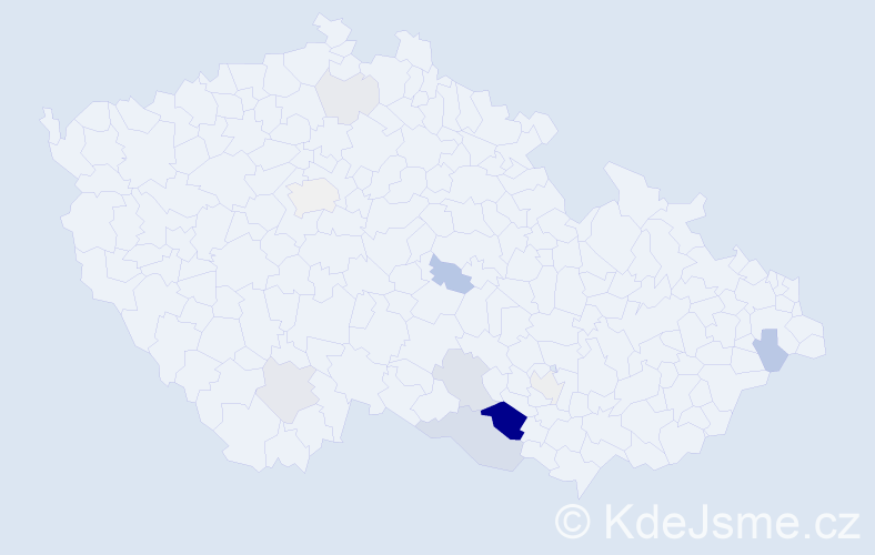 Příjmení: 'Hrb', počet výskytů 32 v celé ČR