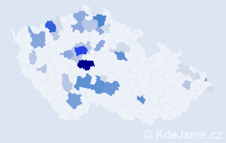 Příjmení: 'Šetek', počet výskytů 132 v celé ČR