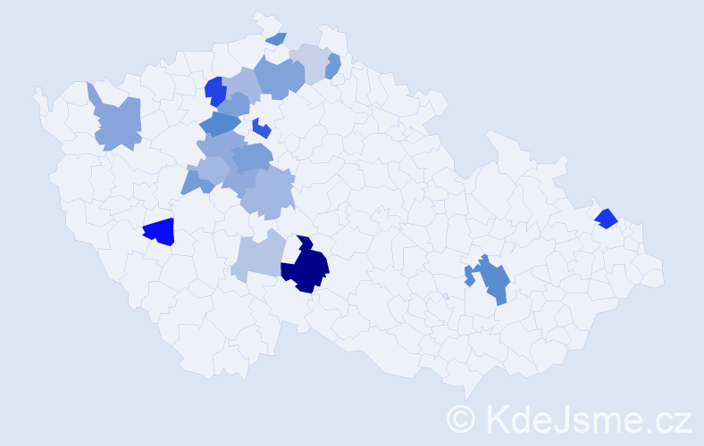 Příjmení: 'Hliňák', počet výskytů 59 v celé ČR