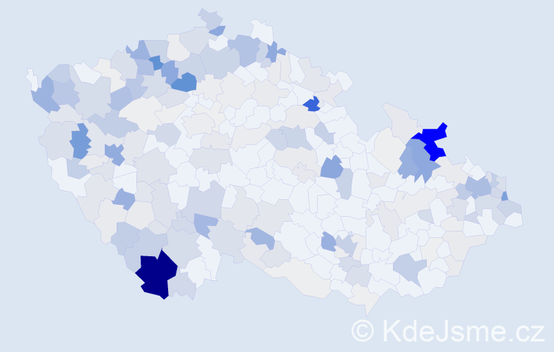 Příjmení: 'Kotlárová', počet výskytů 1089 v celé ČR