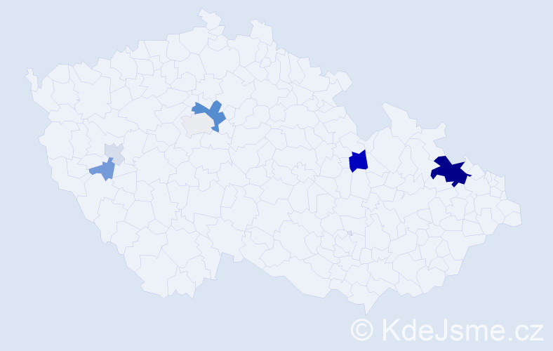 Příjmení: 'Krumer', počet výskytů 23 v celé ČR