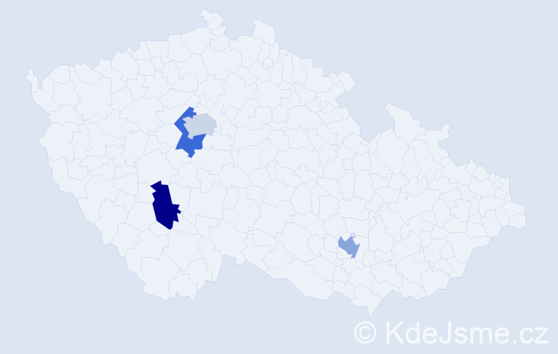 Příjmení: 'Ehrenthal', počet výskytů 4 v celé ČR