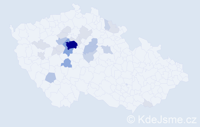 Příjmení: 'Kacovský', počet výskytů 64 v celé ČR