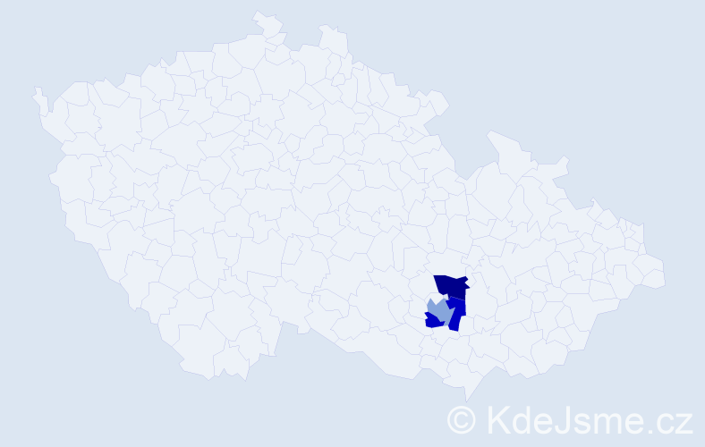 Příjmení: 'Touchyn', počet výskytů 3 v celé ČR