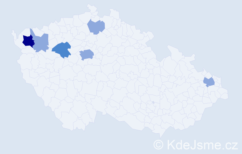 Příjmení: 'Baltiar', počet výskytů 13 v celé ČR