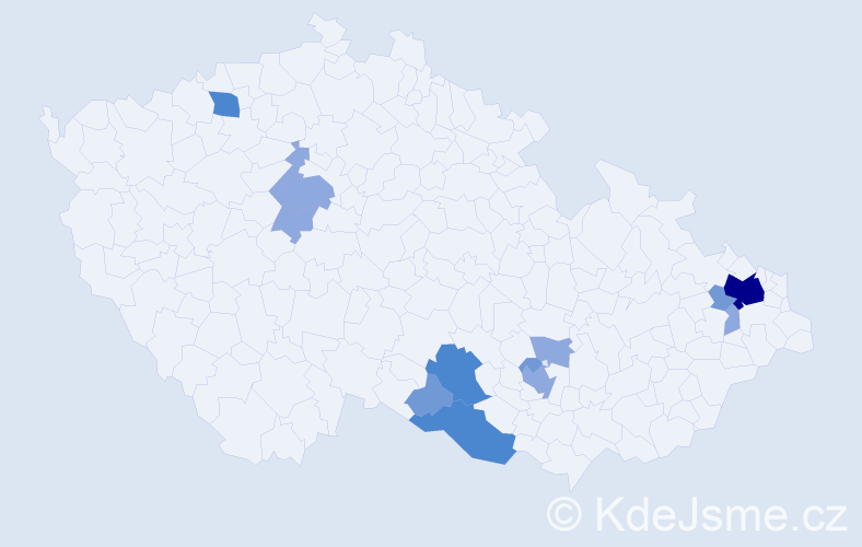 Příjmení: 'Stohl', počet výskytů 27 v celé ČR