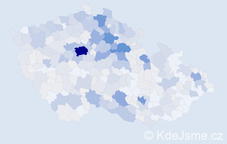 Příjmení: 'Vaníčková', počet výskytů 2172 v celé ČR