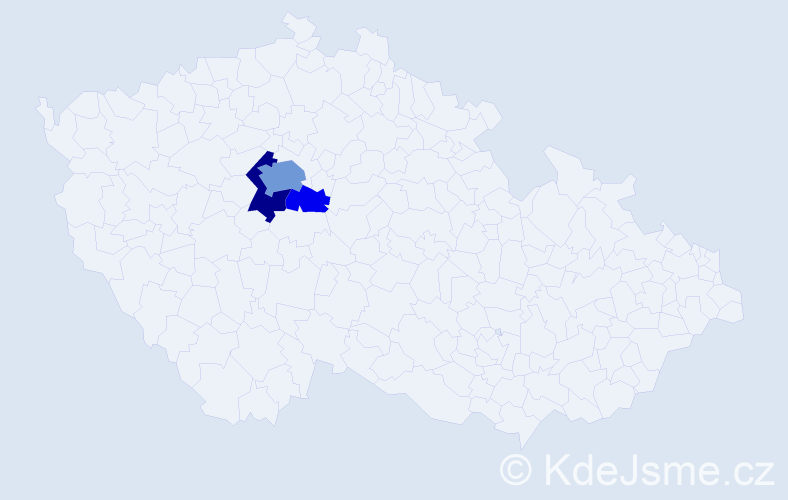 Příjmení: 'Tychnová', počet výskytů 8 v celé ČR