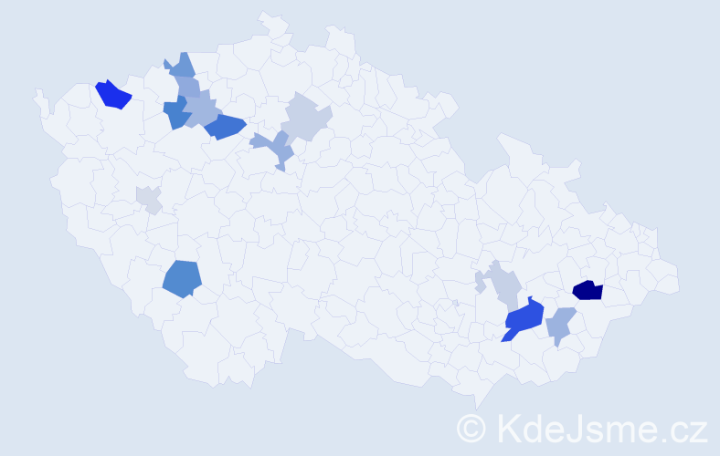 Příjmení: 'Ešlerová', počet výskytů 35 v celé ČR