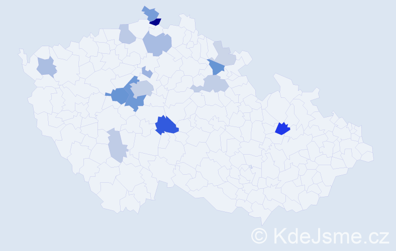 Příjmení: 'Kamberský', počet výskytů 47 v celé ČR