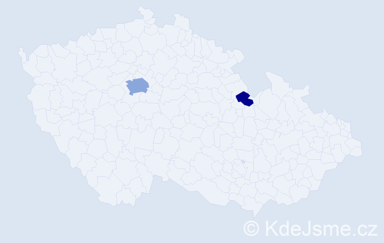 Příjmení: 'Krylov', počet výskytů 6 v celé ČR
