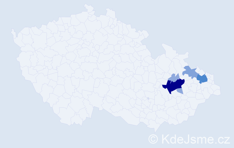 Příjmení: 'Drešl', počet výskytů 16 v celé ČR