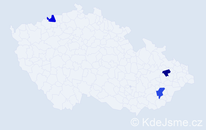 Příjmení: 'Mahušek', počet výskytů 6 v celé ČR