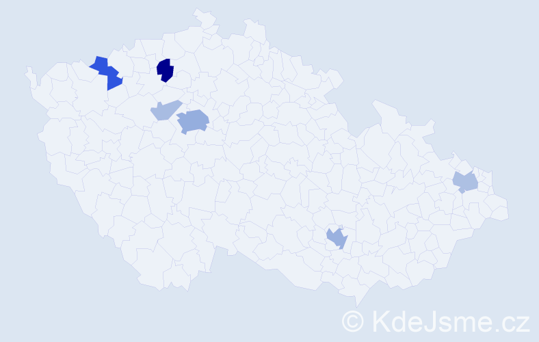 Příjmení: 'Daoud', počet výskytů 19 v celé ČR