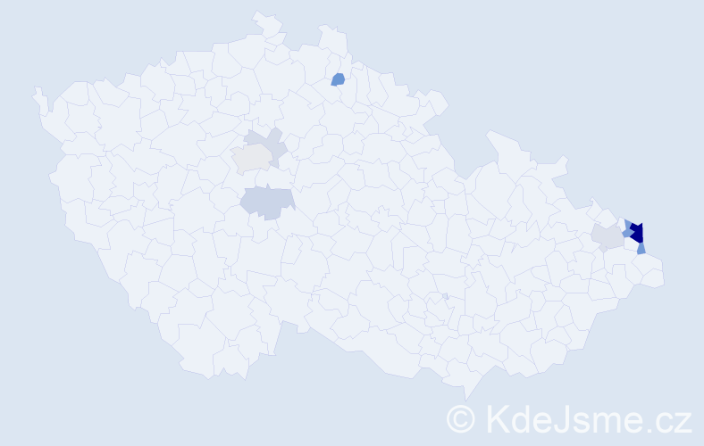 Příjmení: 'Podstawková', počet výskytů 29 v celé ČR