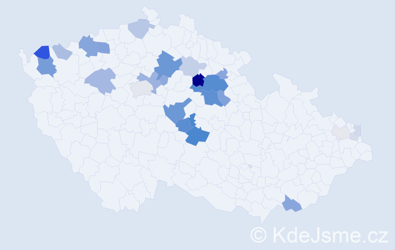 Příjmení: 'Korelová', počet výskytů 79 v celé ČR